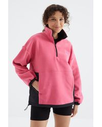 TOMMY LIFE - Oversized Half-Zip Plush Sweatshirt - Lyst
