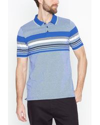 MAINE - Striped Polo Shirt - Lyst