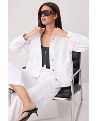 WOVCOR - Shirt Collar Oversize Long Sleeve Denim Jacket - Lyst