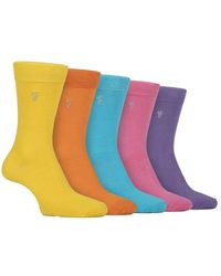 Farah - 5 Pack Bamboo Soft Breathable Socks - Lyst