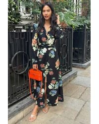 CY - Floral Print Long Shirt Dress - Lyst