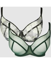 Gorgeous - Dd+ 2 Pack Floral Sheer Non Pad Plunge Bra - Lyst
