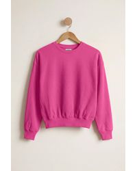 Enorsia - Oversized Terry Crop Sweatshirt - Lyst