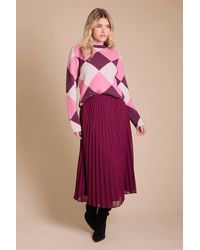 Dorothy Perkins - Graphic Argyle Jumper - Lyst