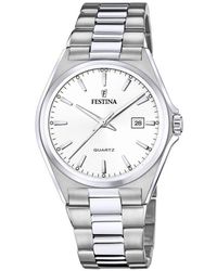 Festina - Stainless Steel Classic Analogue Quartz Watch - F20552/2 - Lyst