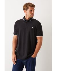 Burton - Short Sleeve Yarn Dyed Pique Polo Shirt - Lyst
