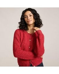 Lands' End - Bouclé Buttoned Cardigan - Lyst