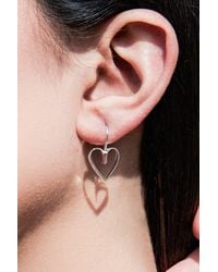 Otis Jaxon London - Heart Lace Sterling Drop Earrings - Lyst