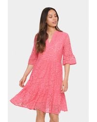 Saint Tropez - Zanna Short Sleeve Dress - Lyst