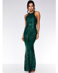 quiz green glitter dress