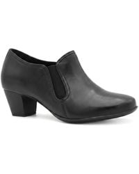 Pavers - Leather Block Heel Slip On Shoe Boots - Lyst