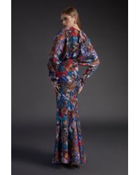 Coast - Julie Kuyath Butterfly Print Batwing Fishtail Skirt Maxi Dress - Lyst