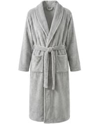 MODISHION - Shawl Collar Dressing Gown With Self-Tie Waist Belt - Lyst