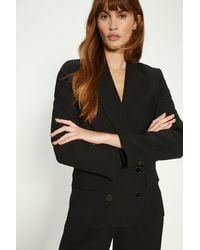 Oasis - Petite Relaxed Double Breasted Crepe Blazer - Lyst