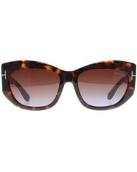 Tom Ford - Cat Eye Dark Havana Gradient Brianna Ft1065 - Lyst
