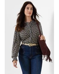 Joe Browns - Floral Print Button Through Jersey Top - Lyst