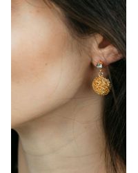 The Colourful Aura - Round Wire Wrapped Corded Drop Earrings - Lyst