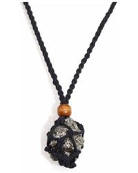 KDMD - Gemstone Necklace Cord With Adjustable Length & Wood Beads - Lyst