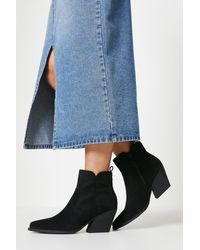 Wallis - Avalon Pointed Western Ankle Boots - Lyst
