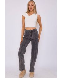 Stylewise - Seam Detail Wide Leg Jeans - Lyst