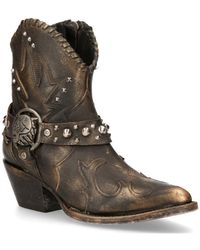 New Rock - Leather Pointed Cowboy Boots- Wstm004-s1 - Lyst