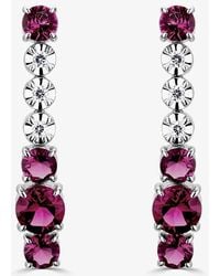 T.H.Baker - 18Ct Ruby & Diamond Fancy Dropper Earrings Hse1062(Ru)Pr - Lyst