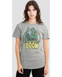 Marvel - Retro Doctor Doom Points T-Shirt, Athletic Heather - Lyst