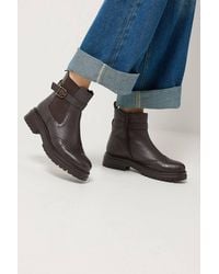 Long Tall Sally - Leather Brogue Detail Chelsea Boots - Lyst