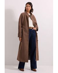 Dorothy Perkins - Classic Midi Funnel Neck Coat - Lyst