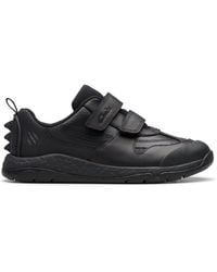 Clarks - Steggy 2 Pace Kid Leather Trainers, Riptape, School Shoes - Lyst