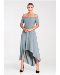 Love Lace - Flared Short Sleeve Maxi Dress - Lyst