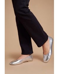 Dorothy Perkins - Narina Metallic Faux Leather Round Toe Ballet Pumps - Lyst
