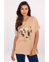 Love Lace - Cotton Elastane Casual Blouse With Jet Stones - Lyst