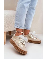 Love Lace - Stylish Platform Sport Sneakers With Charm Laces Suede Comfort - Lyst
