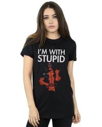 Marvel - Deadpool I'M With Stupid Cotton Boyfriend T-Shirt - Lyst