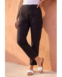 Roman - Casual Elastic Waist Cargo Stretch Trousers - Lyst