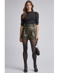 Dorothy Perkins - Green Belted Shorts - Lyst