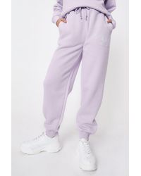 Nasty Gal - Petite Active Society Embroidered Joggers - Lyst