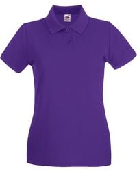 Fruit Of The Loom - Premium Fitted Short-Sleeved Polo Shirt - Lyst
