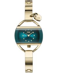 Storm - Temptress Charm Gold-teal Plated Stainless Steel Watch - 47013/gd/t - Lyst