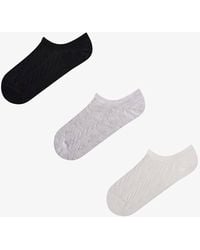 Penti - Diamond Jacquard Cotton Pair Sneaker Socks - Lyst