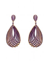 LÁTELITA London - Vortex Teardrop Earrings Amethyst - Lyst