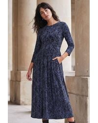 Roman - Abstract Print Stretch Midi Dress - Lyst