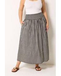 Yours - Gingham Maxi Skirt - Lyst
