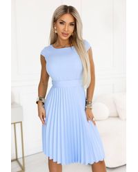 Love Lace - Flared Round Neck Short Sleeve Dress - Lyst
