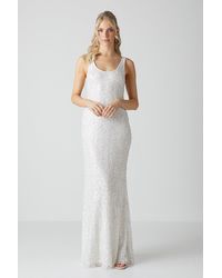 Coast - Embellished Lace Column Maxi Wedding Dress - Lyst