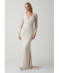 Coast - 3d Floral Embellished Lace Wedding Dress - Lyst