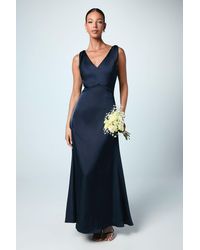 Coast - Satin V Neck Bridesmaid Dress - Lyst