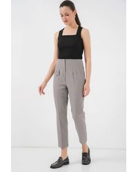 Bigdart - High Waist Slim Fit Ankle Length Crepe Pants - Lyst
