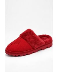 Spot on - Shearling-Lined Suede Mule Slippers With Supportive Outdoor Sole - Lyst